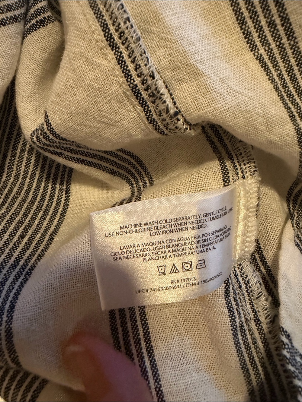 Orvis Vertical Stripe Button-Down Shirt in White and Blue-Gray - Picture 3 of 3